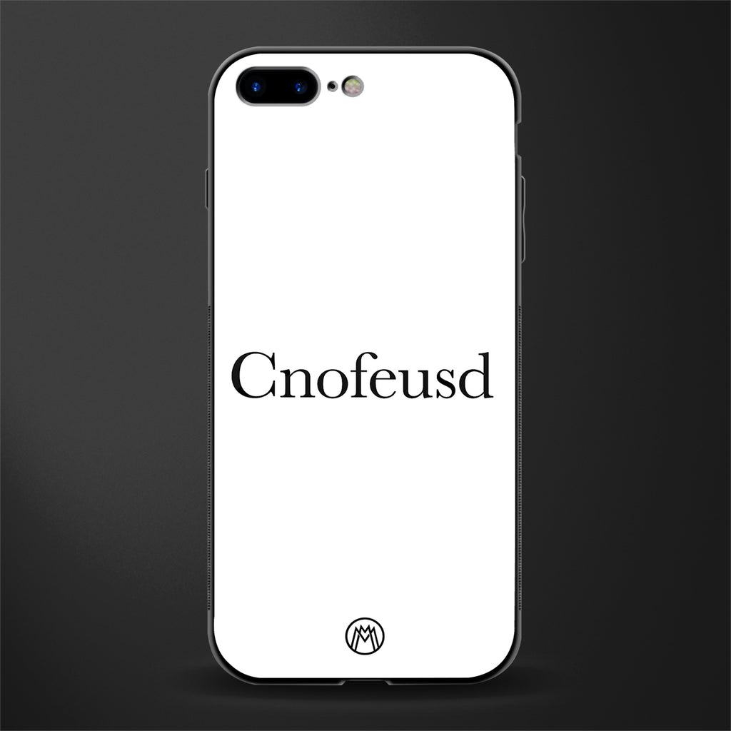 cnofeusd confused white glass case for iphone 7 plus image