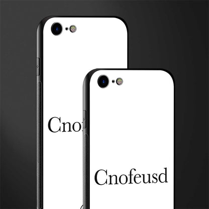 cnofeusd confused white glass case for iphone se 2020 image-2