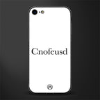 cnofeusd confused white glass case for iphone 7 image