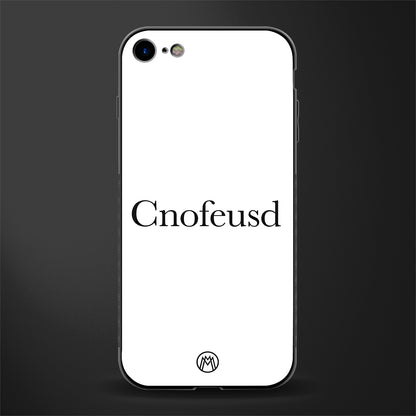 cnofeusd confused white glass case for iphone 8 image