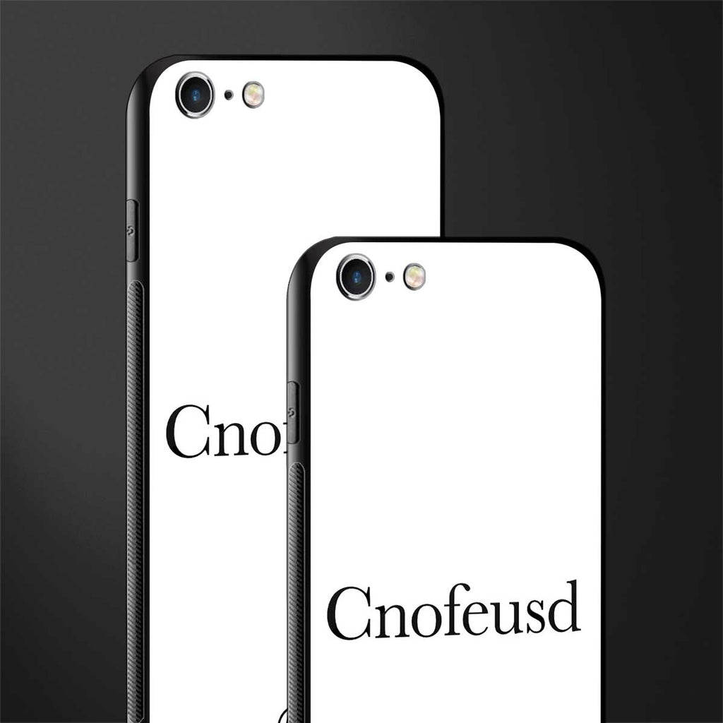 cnofeusd confused white glass case for iphone 6 plus image-2