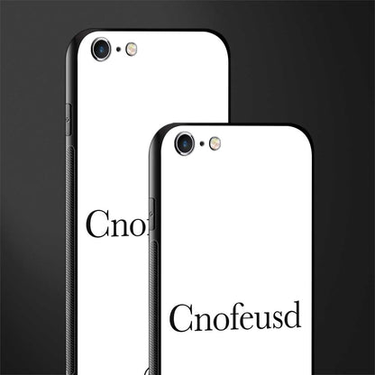 cnofeusd confused white glass case for iphone 6 image-2