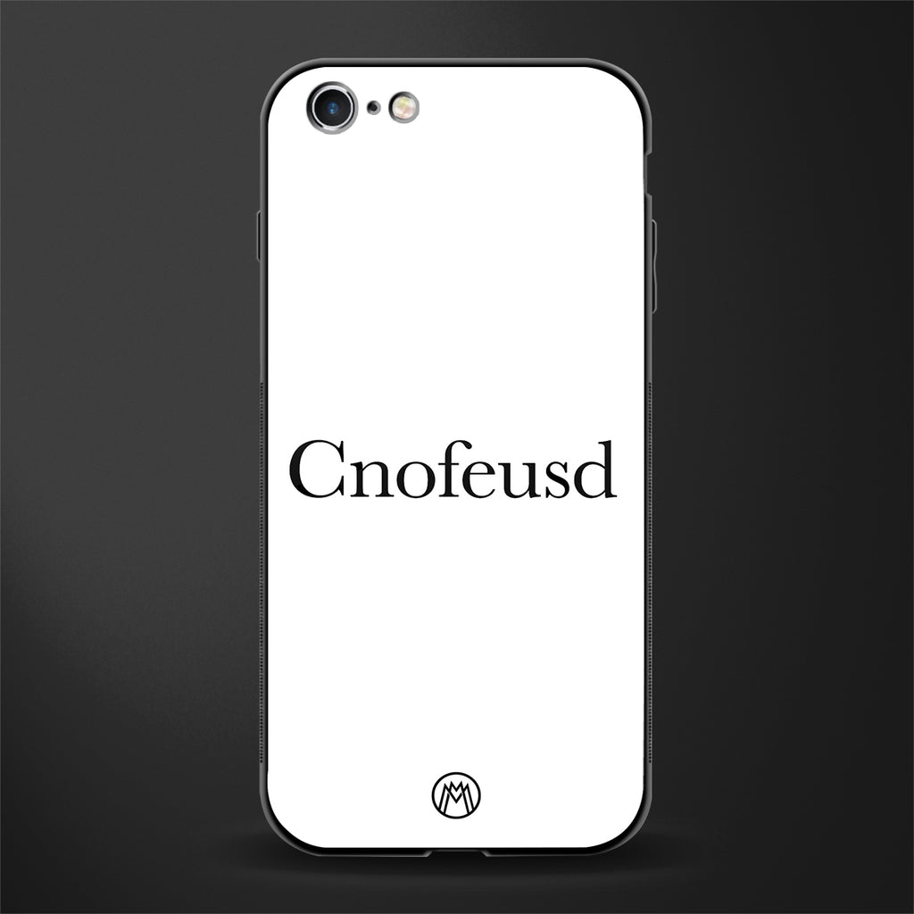 cnofeusd confused white glass case for iphone 6 plus image