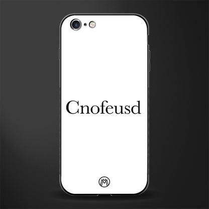 cnofeusd confused white glass case for iphone 6 image