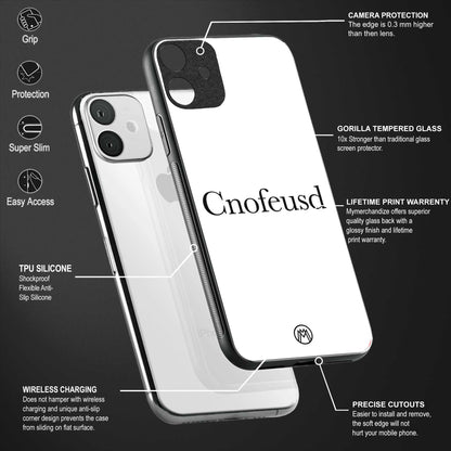 cnofeusd confused white glass case for iphone 7 image-4