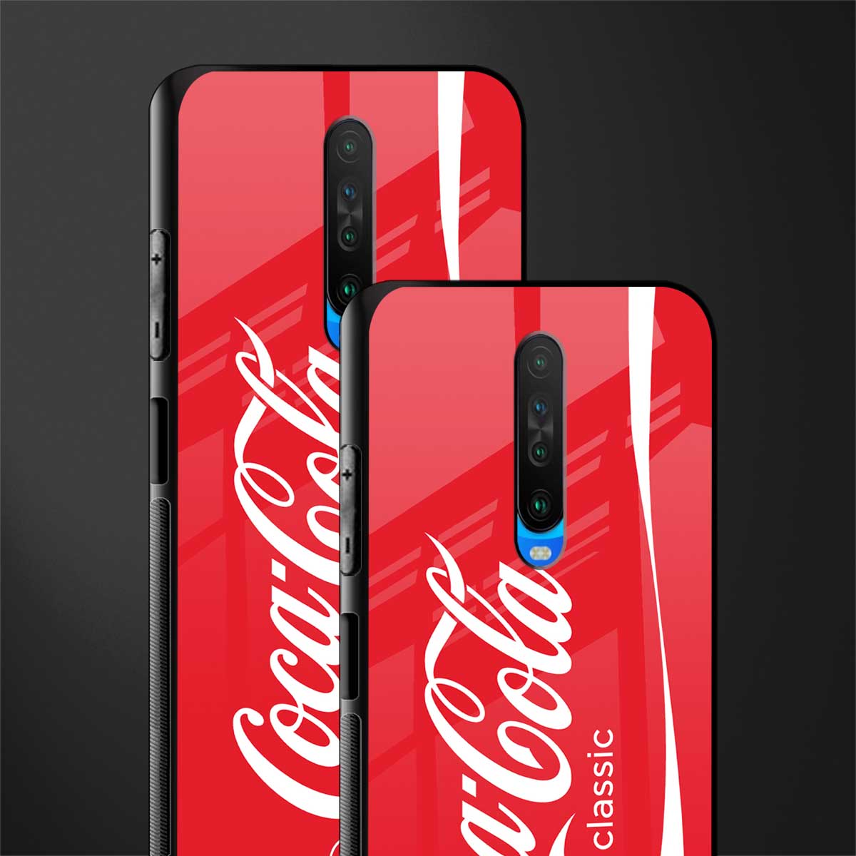 coca cola classic glass case for poco x2 image-2
