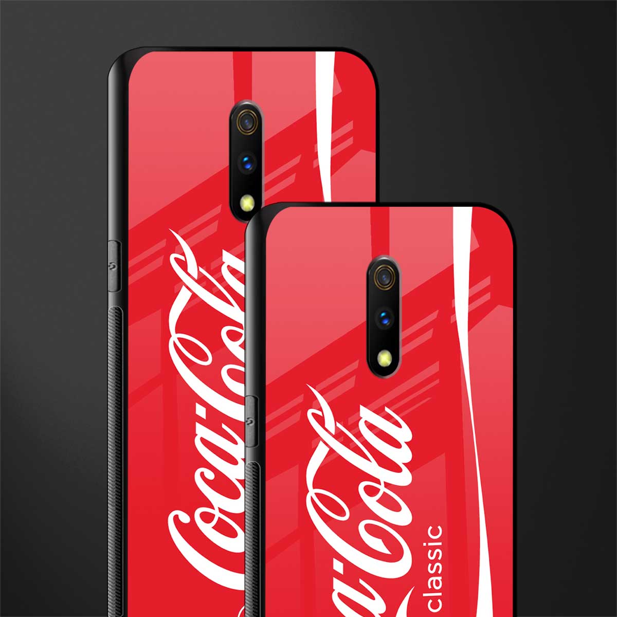 coca cola classic glass case for oppo k3 image-2