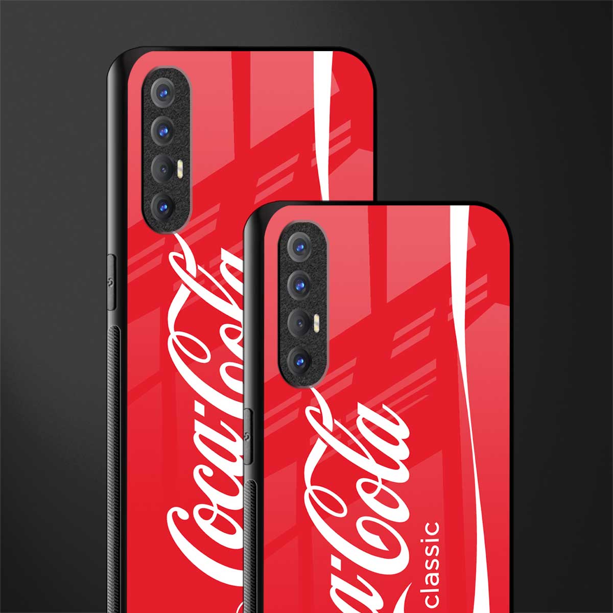 coca cola classic glass case for oppo reno 3 pro image-2