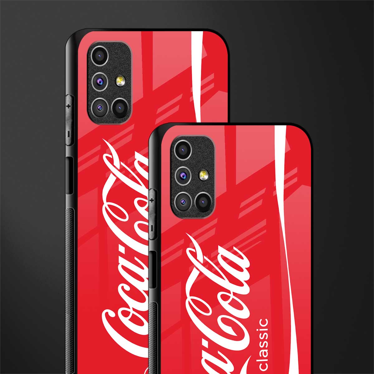 coca cola classic glass case for samsung galaxy m31s image-2