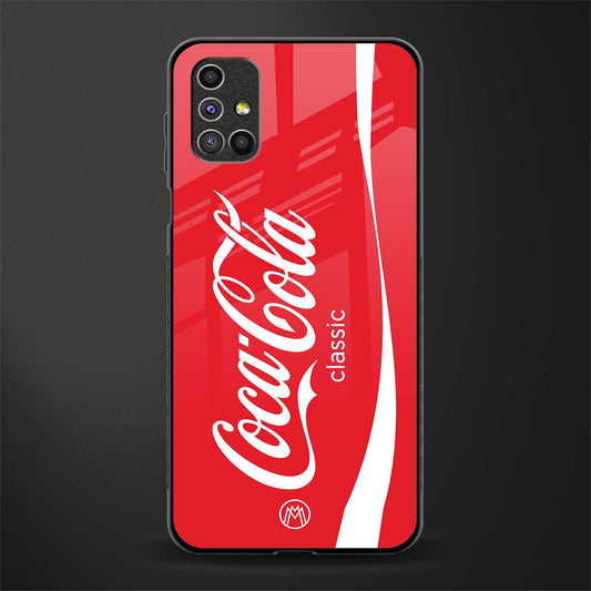 coca cola classic glass case for samsung galaxy m51 image