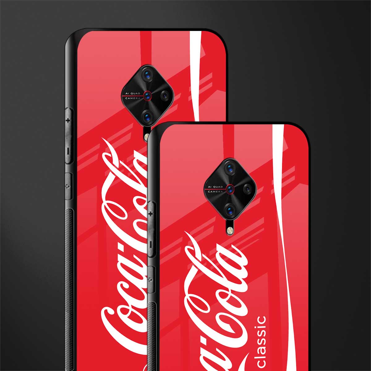coca cola classic glass case for vivo s1 pro image-2