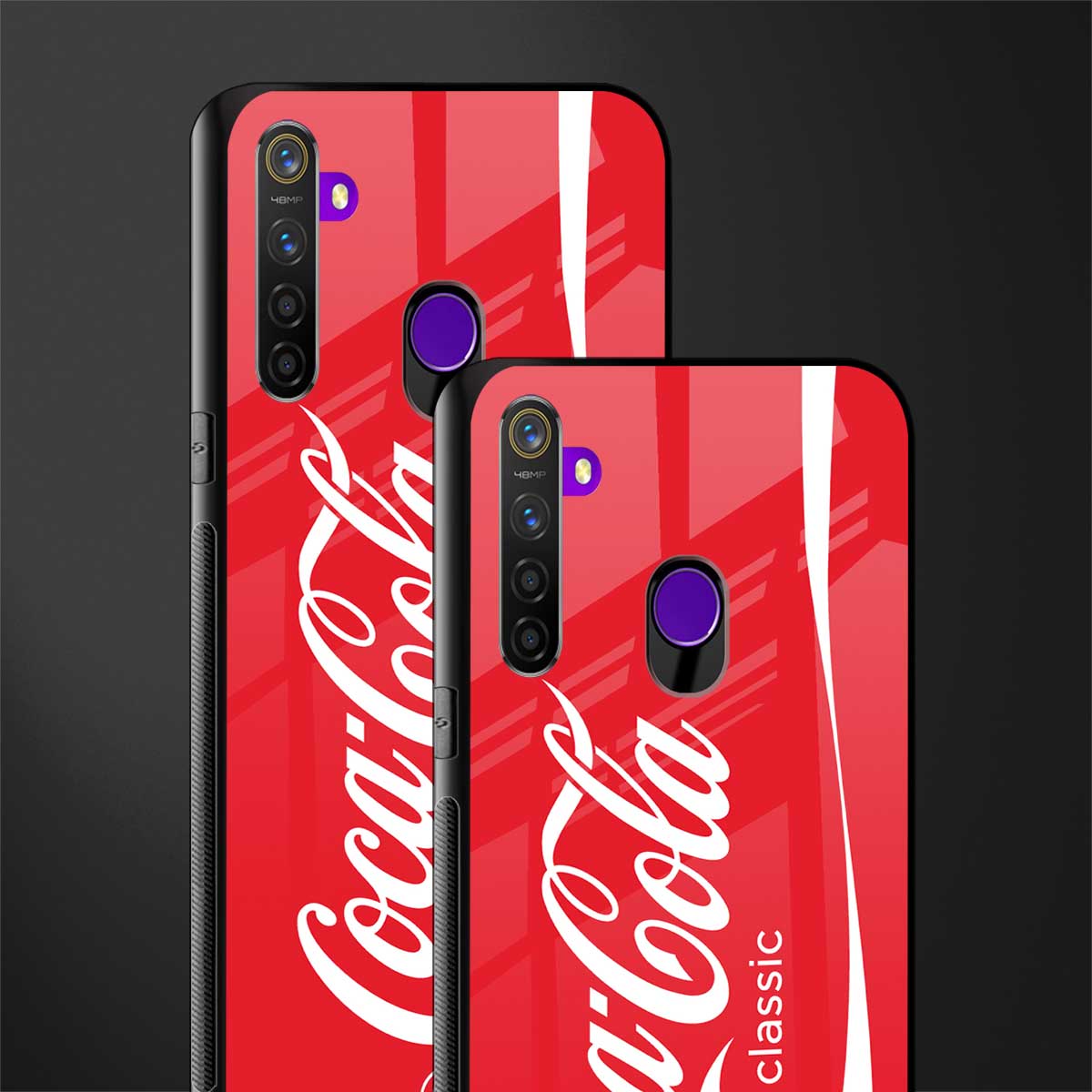 coca cola classic glass case for realme 5 image-2