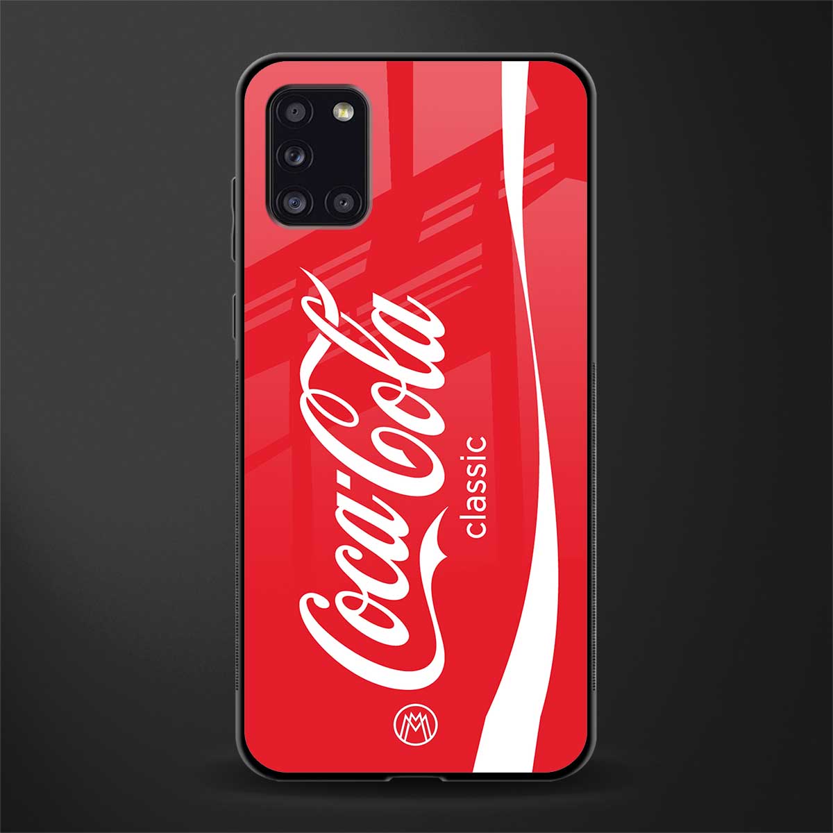 coca cola classic glass case for samsung galaxy a31 image