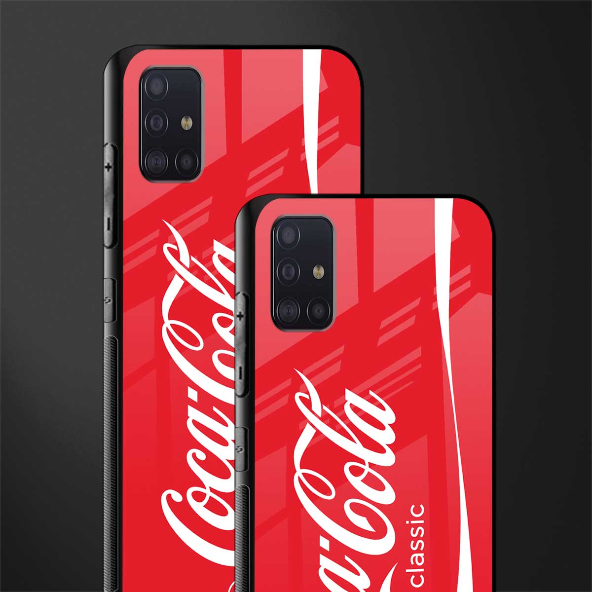 coca cola classic glass case for samsung galaxy a71 image-2