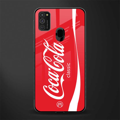 coca cola classic glass case for samsung galaxy m21 image
