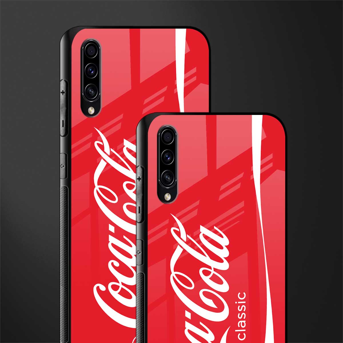 coca cola classic glass case for samsung galaxy a70s image-2