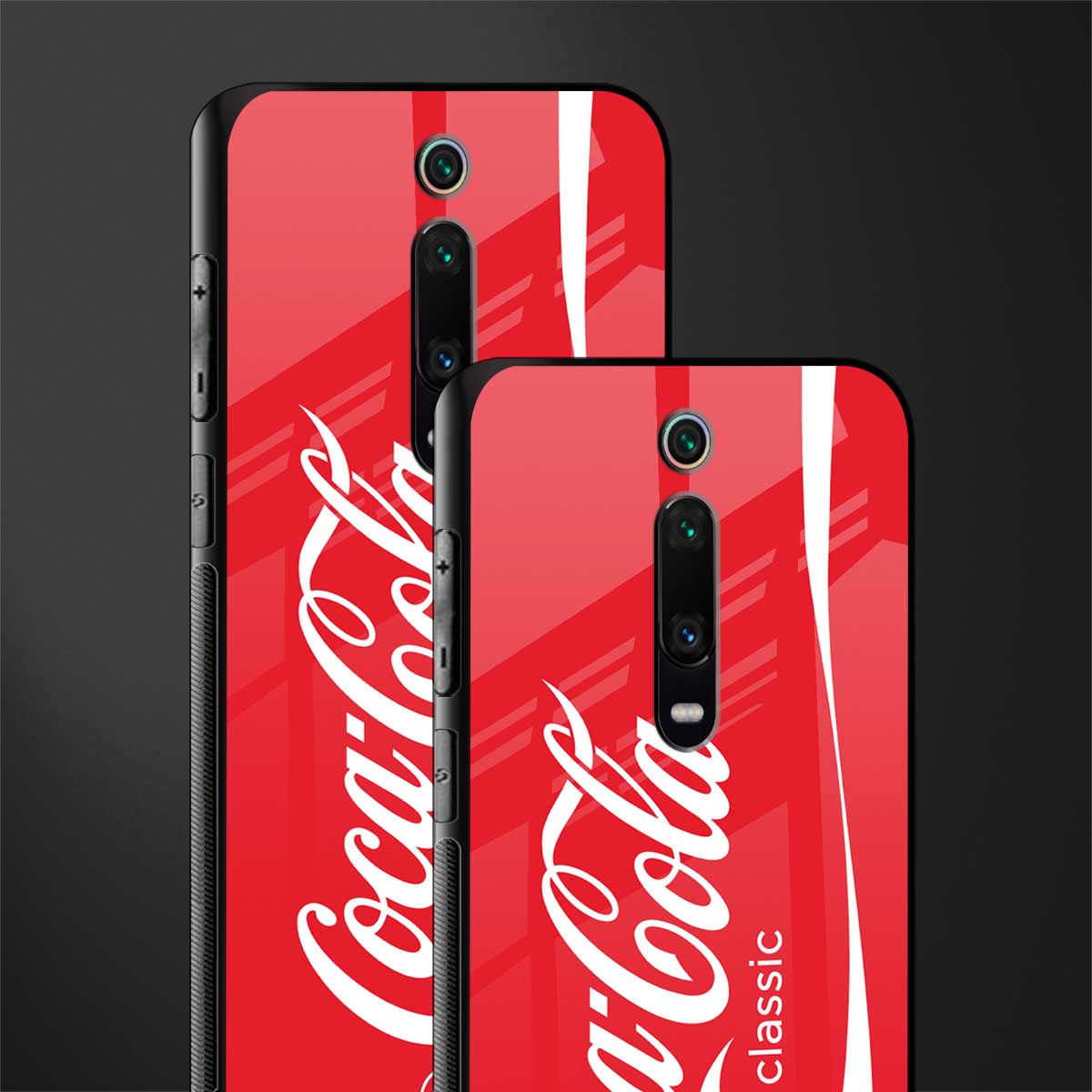 coca cola classic glass case for redmi k20 image-2