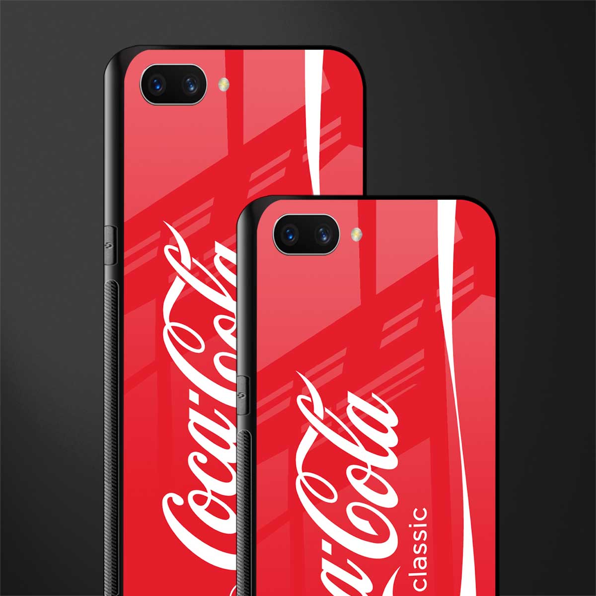 coca cola classic glass case for oppo a3s image-2