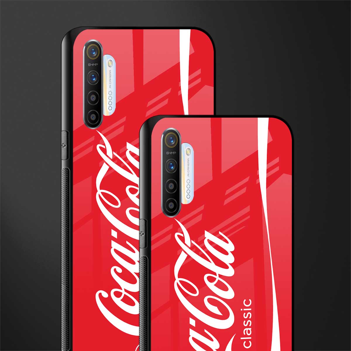 coca cola classic glass case for realme xt image-2