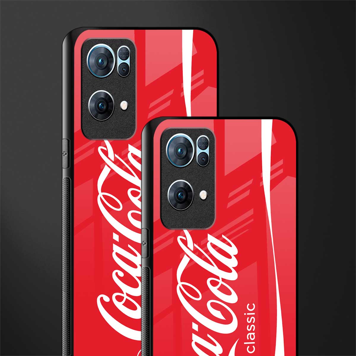 coca cola classic glass case for oppo reno7 pro 5g image-2