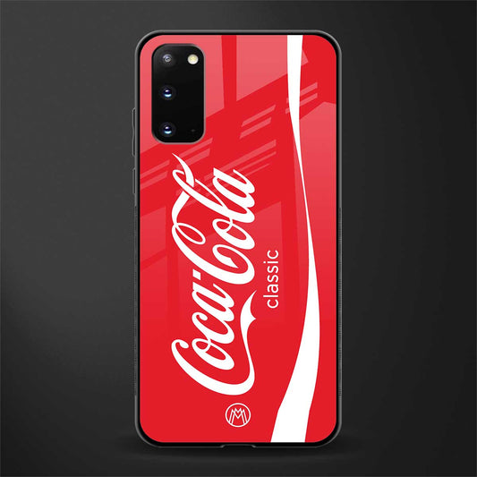 coca cola classic glass case for samsung galaxy s20 image