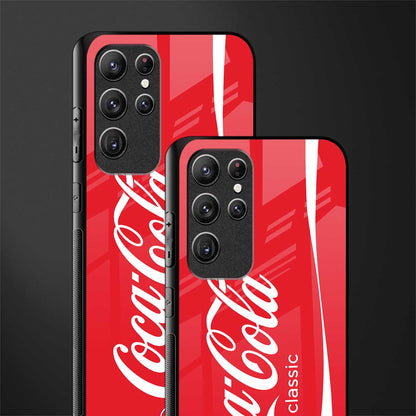 coca cola classic glass case for samsung galaxy s21 ultra image-2