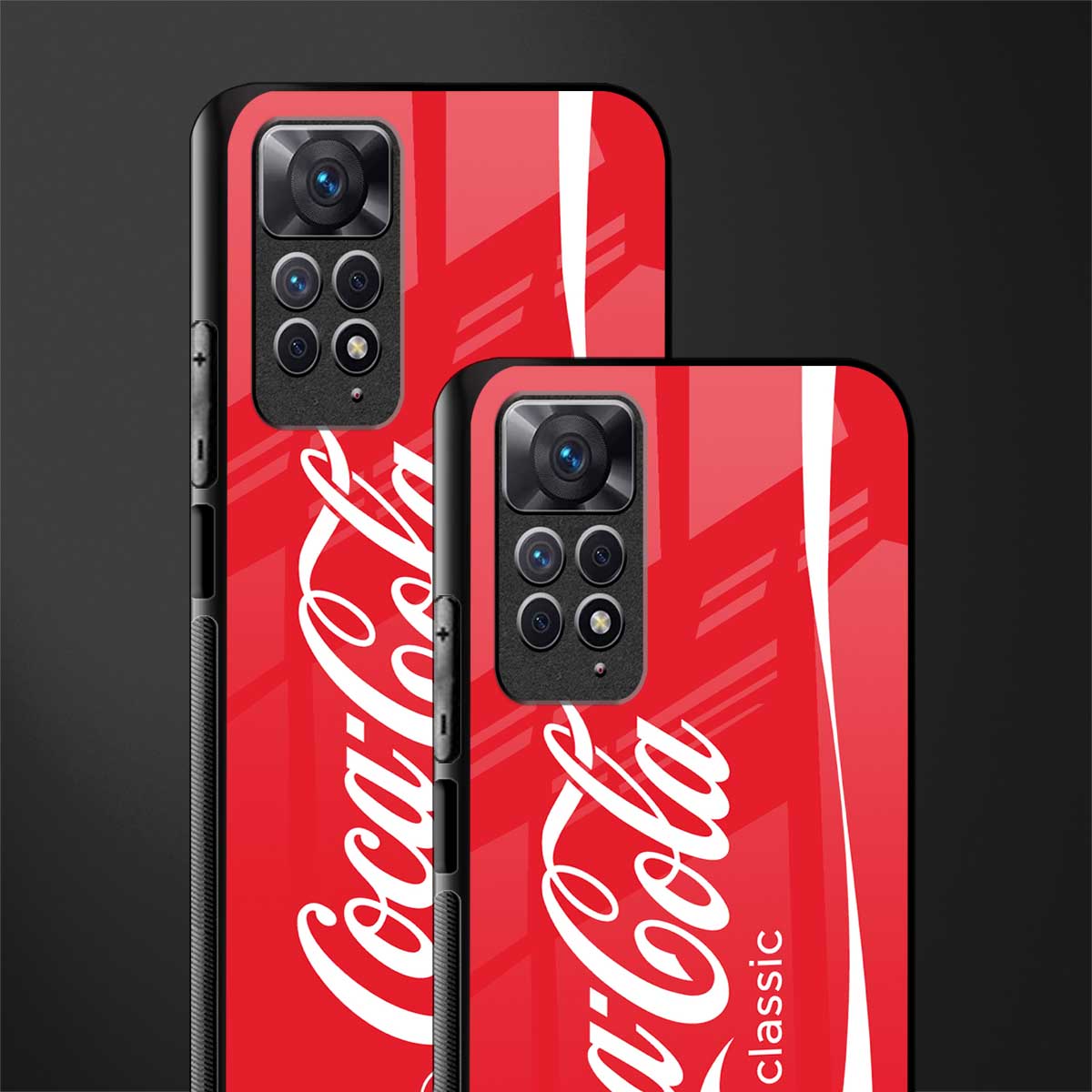 coca cola classic glass case for redmi note 11 pro image-2