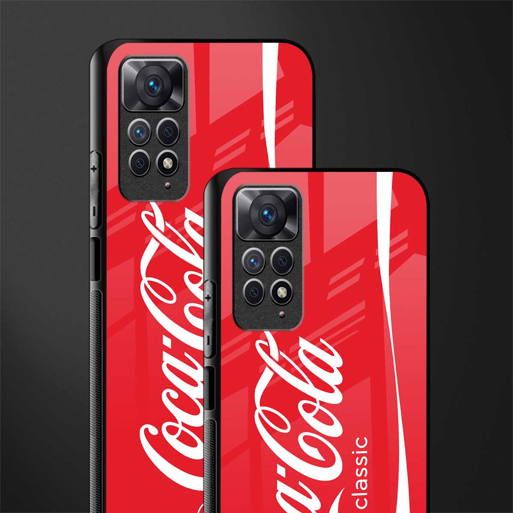 coca cola classic glass case for redmi note 11 image-2