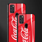 coca cola classic glass case for samsung galaxy a21s image-2