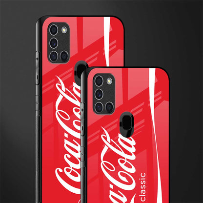 coca cola classic glass case for samsung galaxy a21s image-2