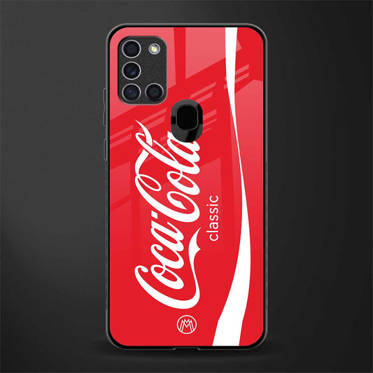 coca cola classic glass case for samsung galaxy a21s image