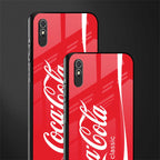 coca cola classic glass case for redmi 9a image-2