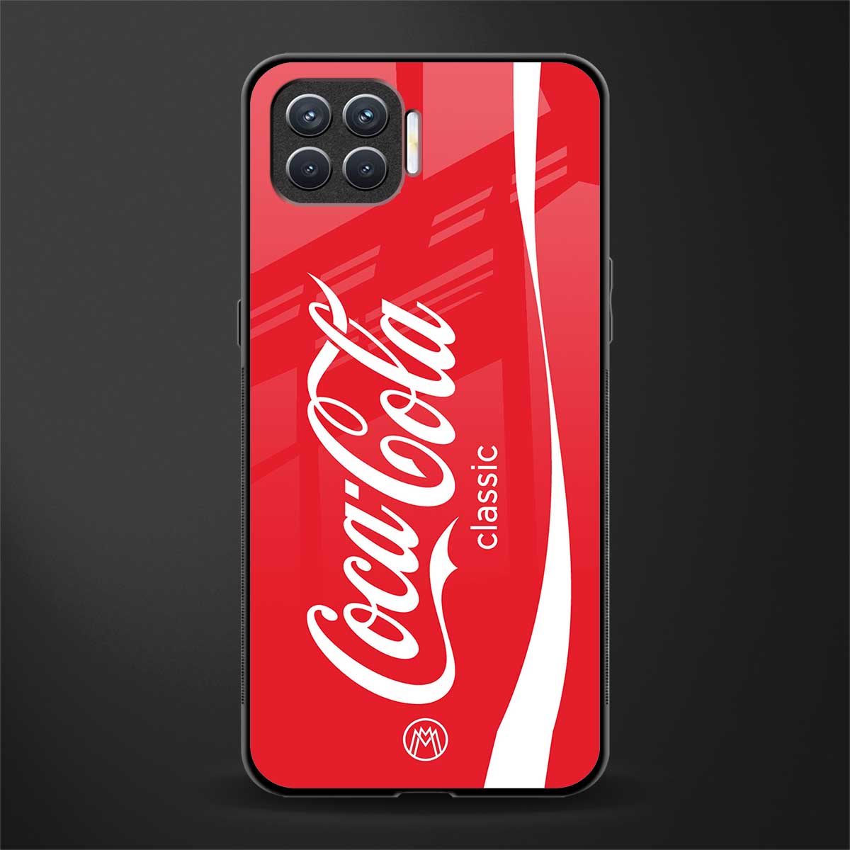coca cola classic glass case for oppo f17 image