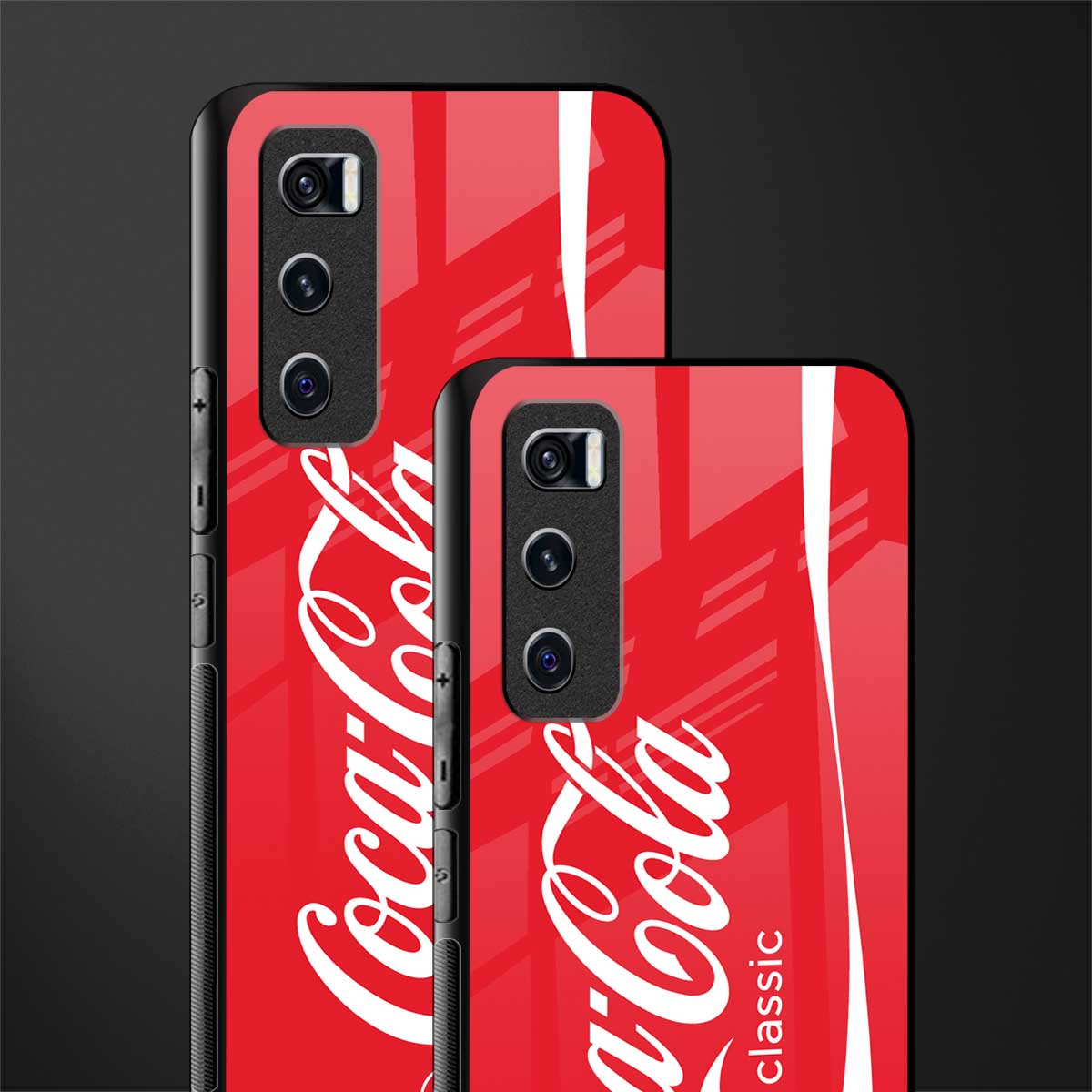 coca cola classic glass case for vivo v20 se image-2
