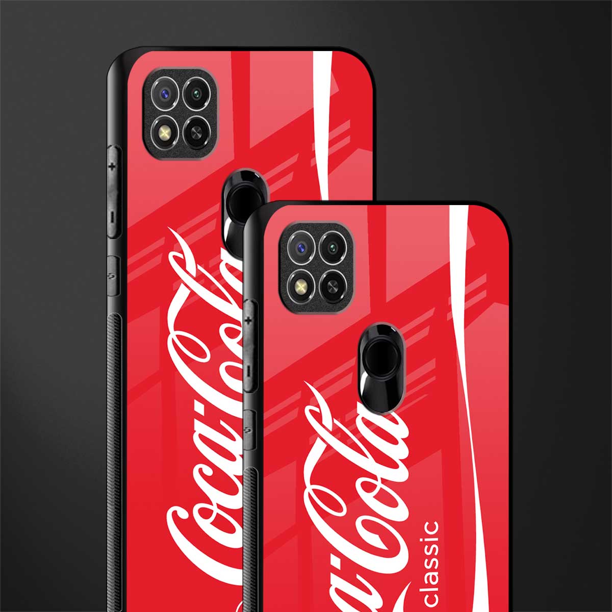 coca cola classic glass case for redmi 9c image-2