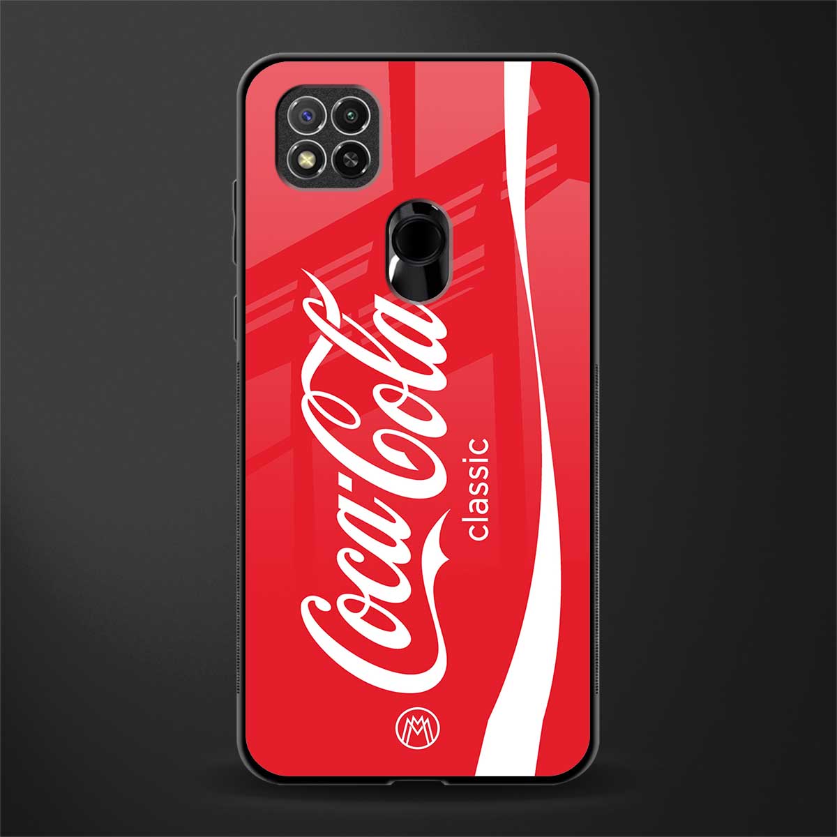 coca cola classic glass case for redmi 9 image