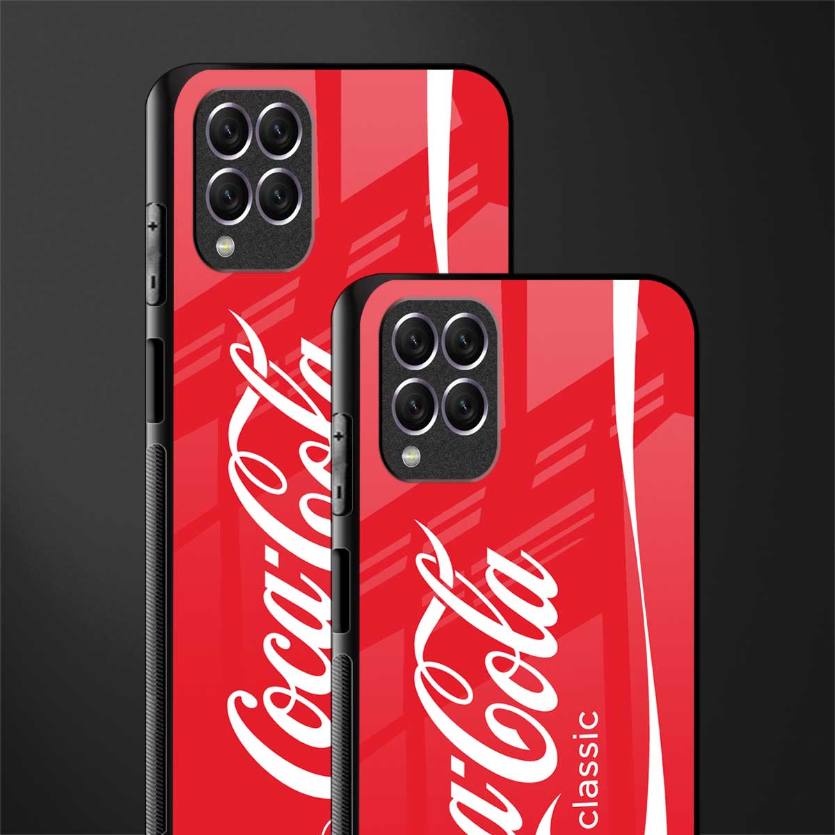 coca cola classic glass case for samsung galaxy f62 image-2