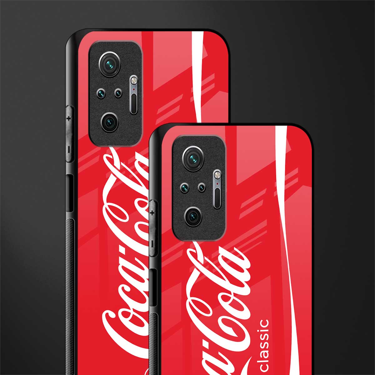 coca cola classic glass case for redmi note 10 pro max image-2