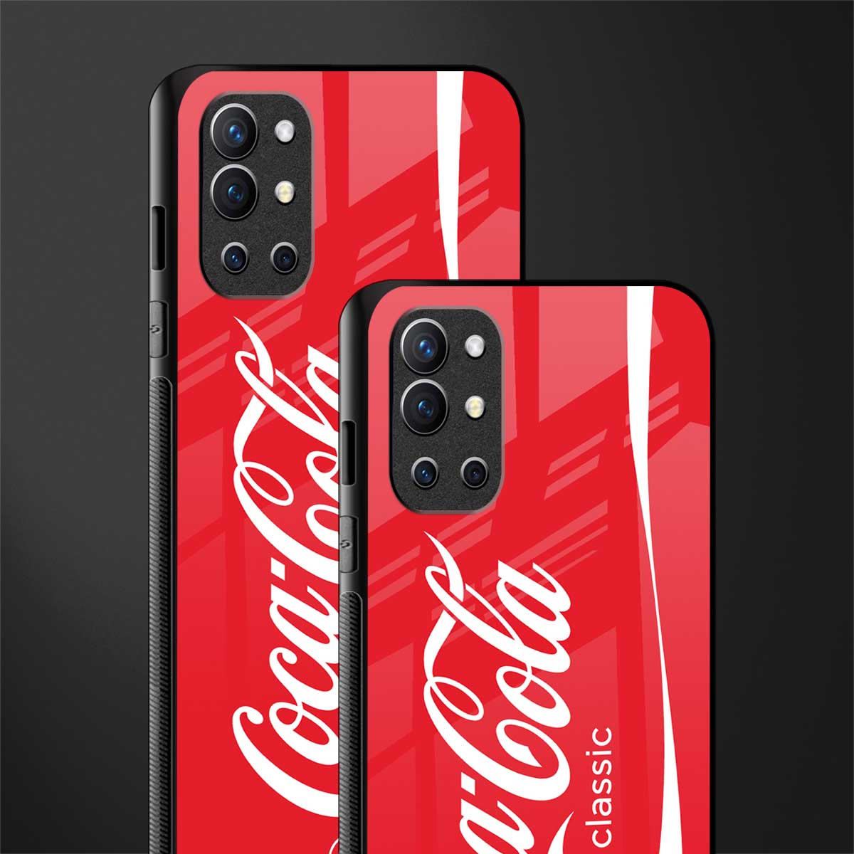 coca cola classic glass case for oneplus 9r image-2