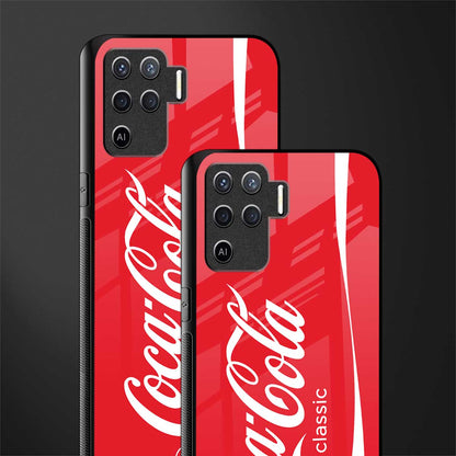 coca cola classic glass case for oppo f19 pro image-2