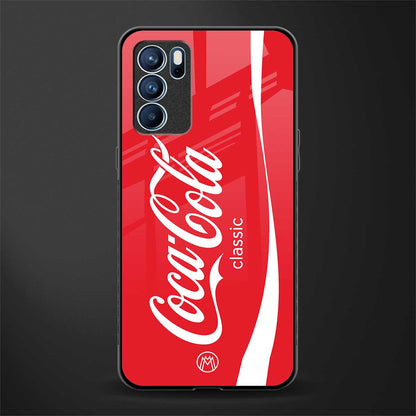 coca cola classic glass case for oppo reno6 5g image