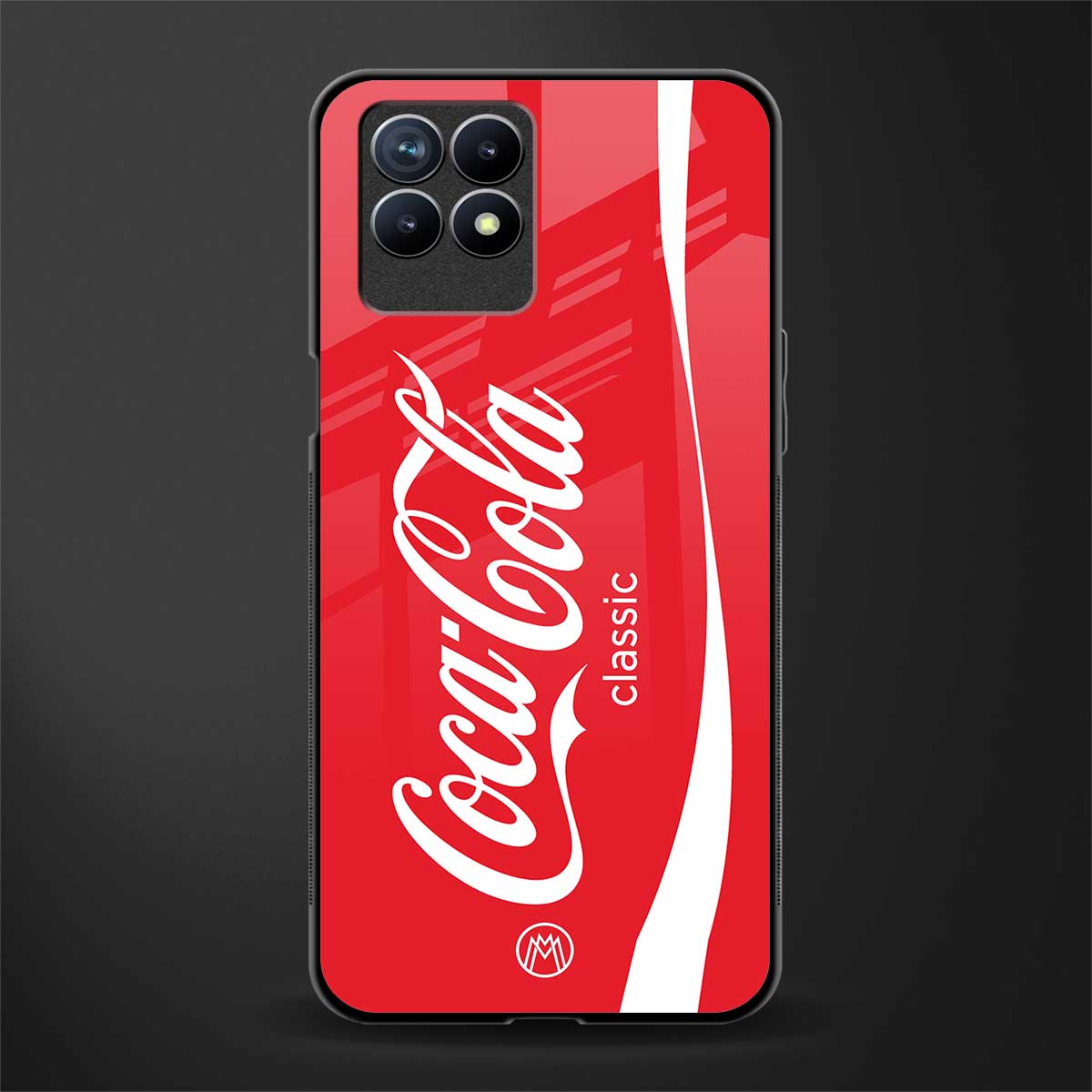 coca cola classic glass case for realme 8i image