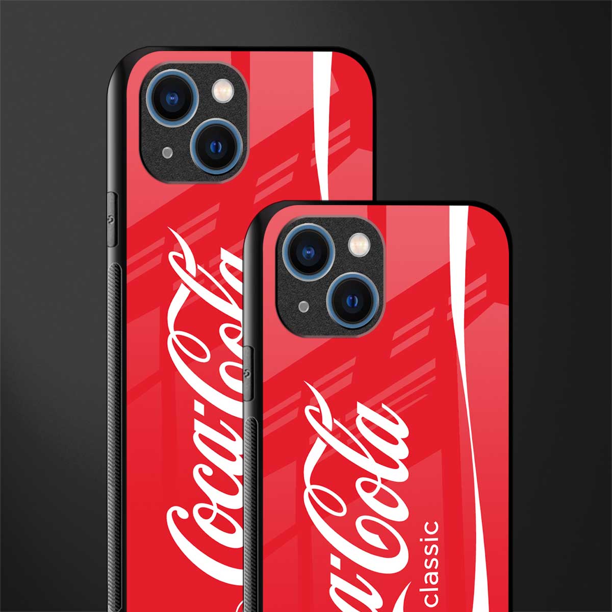 coca cola classic glass case for iphone 13 image-2