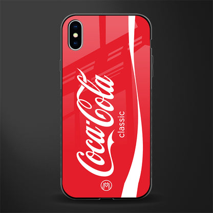 coca cola classic glass case for iphone xs max image
