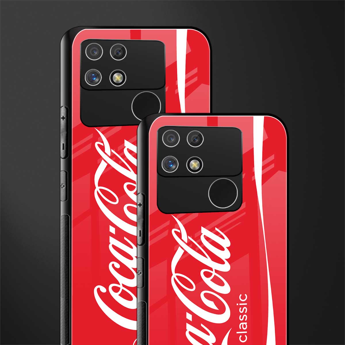 coca cola classic back phone cover | glass case for realme narzo 50a