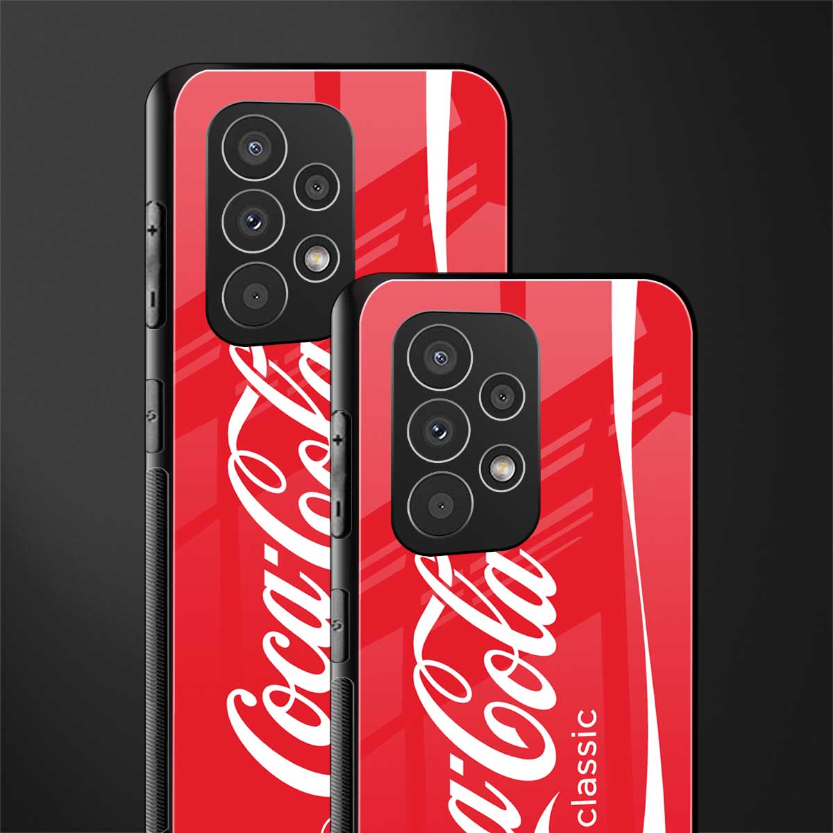 coca cola classic back phone cover | glass case for samsung galaxy a53 5g