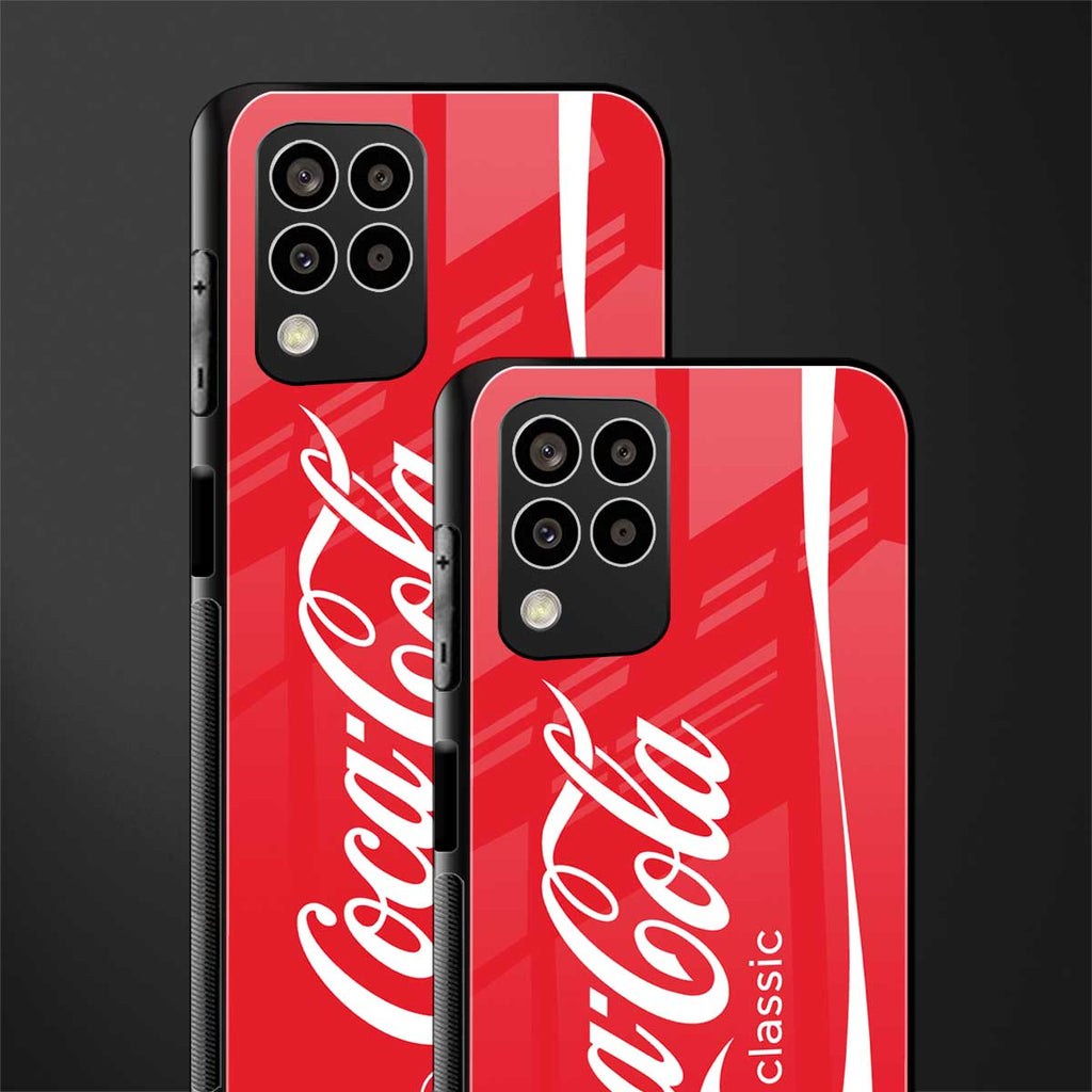 coca cola classic back phone cover | glass case for samsung galaxy m33 5g