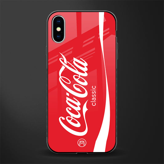 coca cola classic glass case for iphone x image
