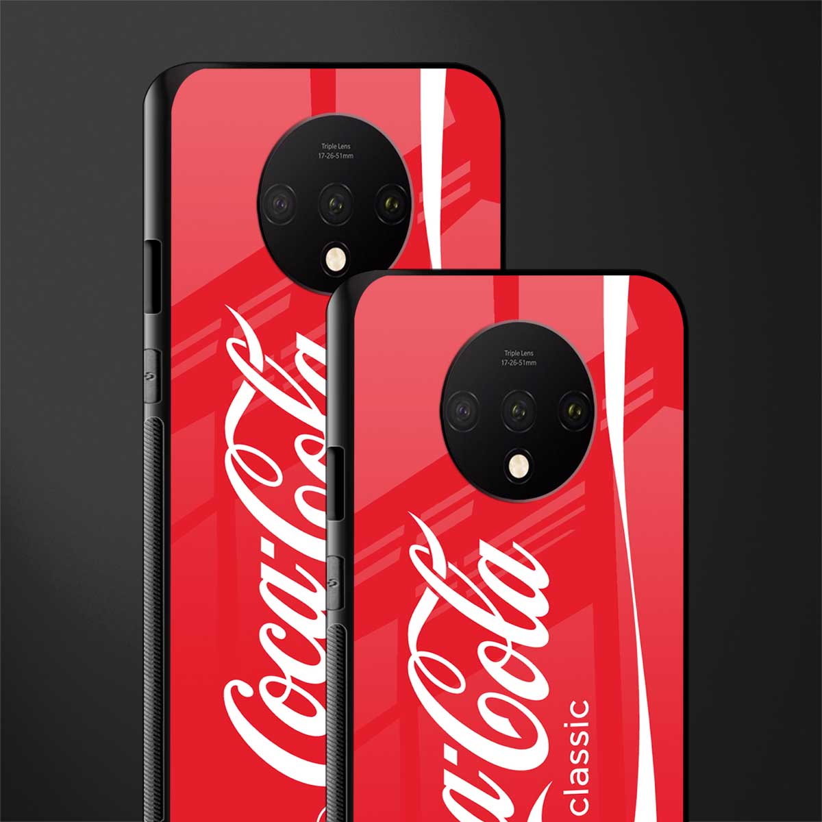 coca cola classic glass case for oneplus 7t image-2