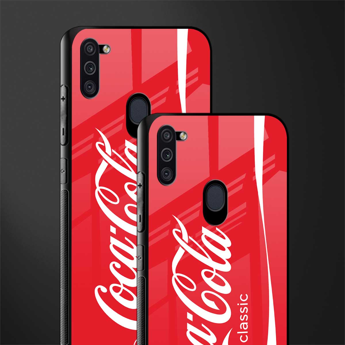 coca cola classic glass case for samsung galaxy m11 image-2